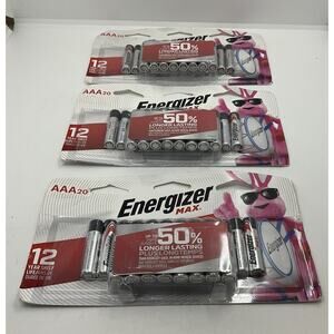 Energizer MAX AAA Batteries (20 Pack X 3) 60 Batteries New Sealed EXP 2035